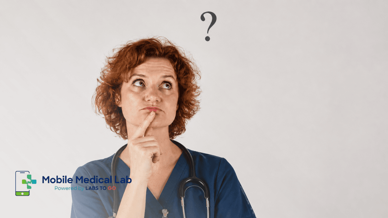 Healthcare professional reviewing routine lab test results with a patient